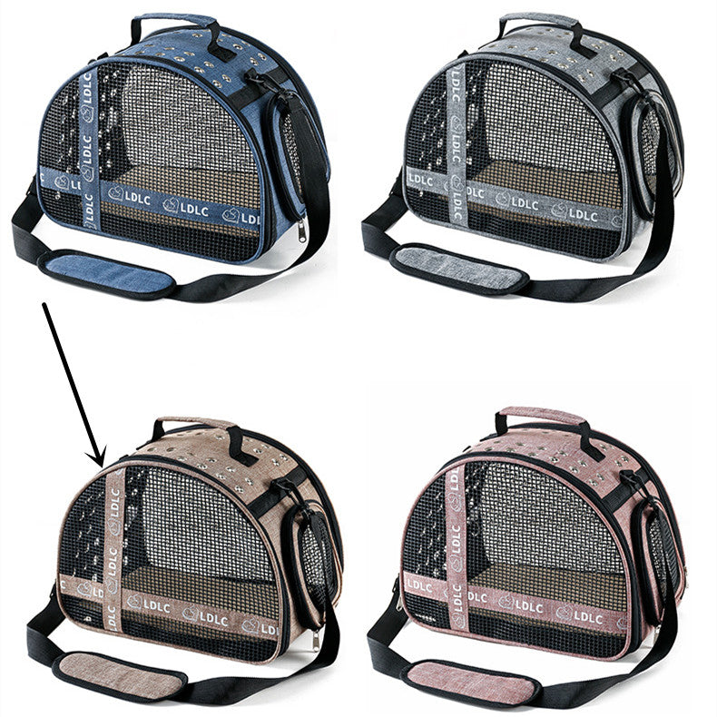 Stylish One Shoulder Portable Cat Carrier for Travel and Relaxation