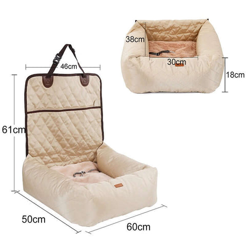 Premium 2-in-1 Foldable Dog Carrier and Car Seat: Multi-purpose Travel Bed for Pets