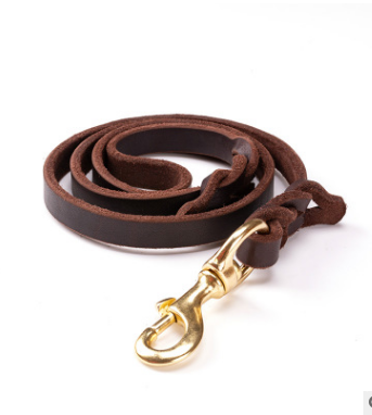 Premium Leather Leash for Large Dogs - Perfect for Golden Retrievers and Training