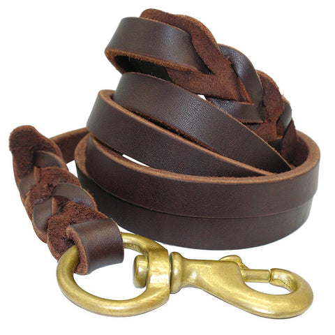 Premium Leather Leash for Large Dogs - Perfect for Golden Retrievers and Training