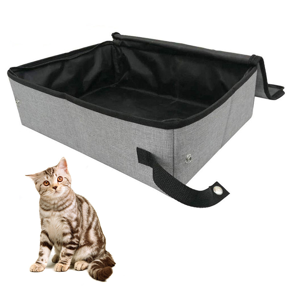 High-Sided Cat Litter Box - Effortless Cleaning and Durability