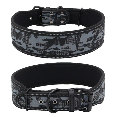 Stylish Reflective Camouflage Dog Collar for Comfort and Safety