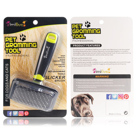 Pet Grooming Comb - Professional Hair Removal Tool for Cats and Dogs