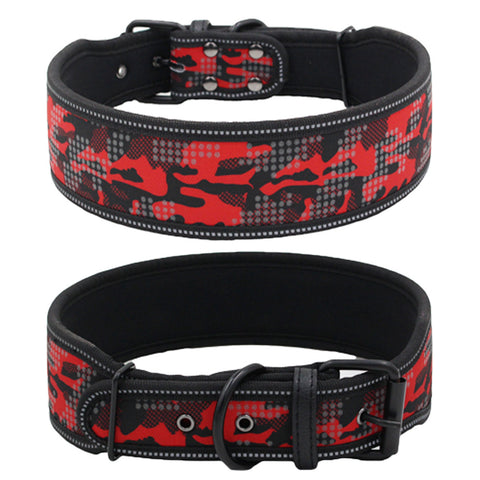 Stylish Reflective Camouflage Dog Collar for Comfort and Safety