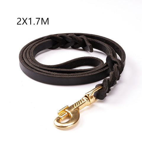 Premium Leather Leash for Large Dogs - Perfect for Golden Retrievers and Training