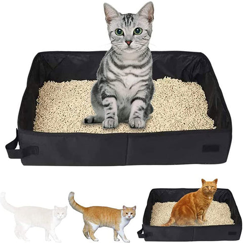 Travel-Friendly Foldable Cat Litter Box