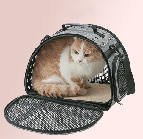 Stylish One Shoulder Portable Cat Carrier for Travel and Relaxation